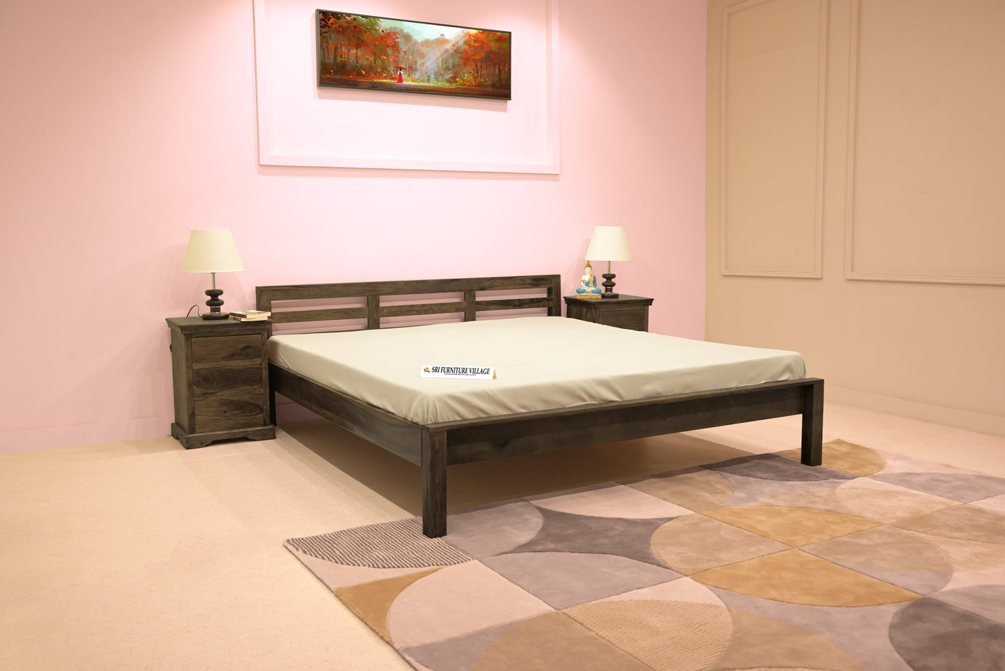 Stone / Queen Size Bed