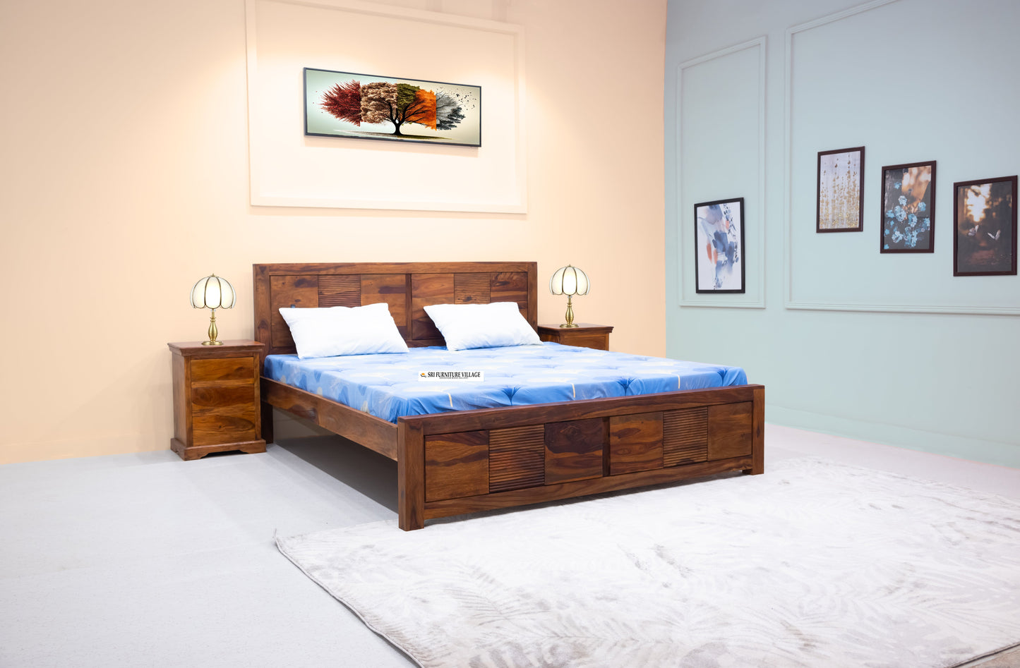 Timeless Elegance: Sheesham Wood Queen Size Bed