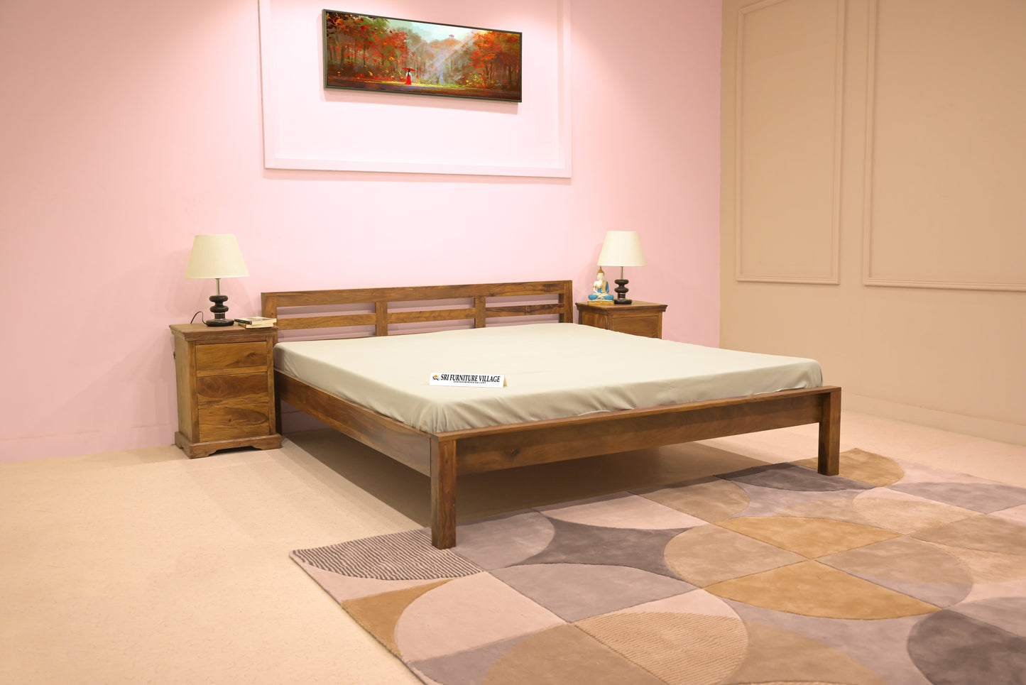 Timeless Elegance: Sheesham Wood Queen Size Bed