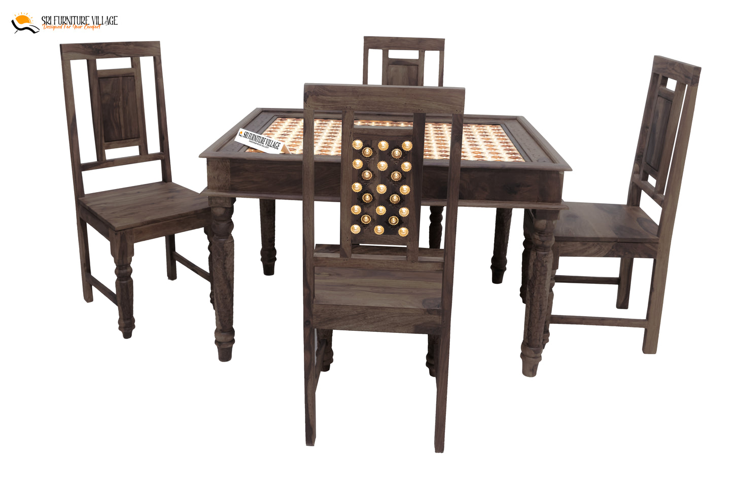 Stone / 4 Seater Dining Set