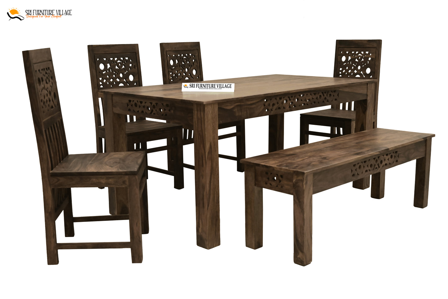 Stone / 6 Seater Dining Table Set