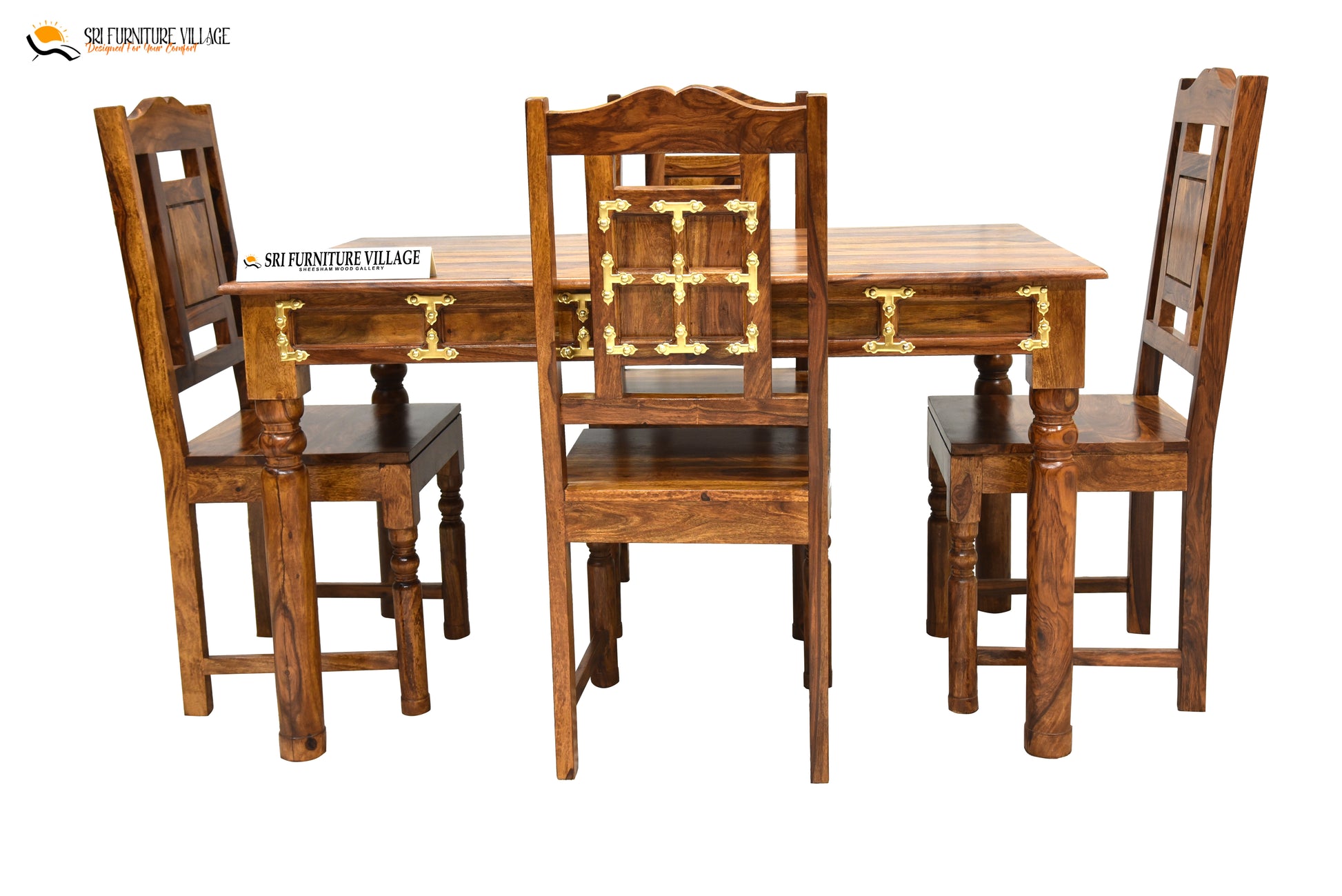 Natural 4 Seater Dining Table Set