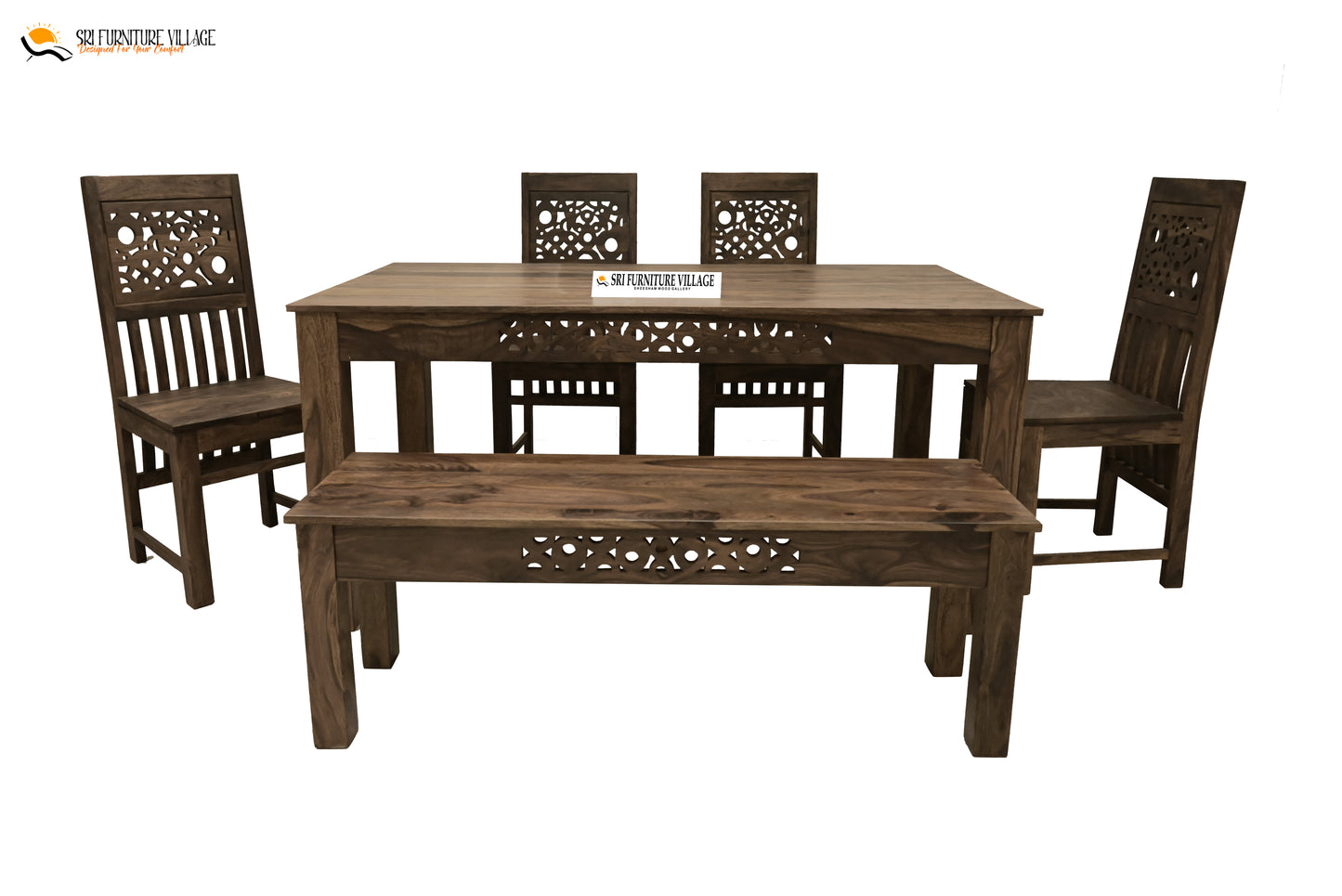 Stone / 6 Seater Dining Table Set