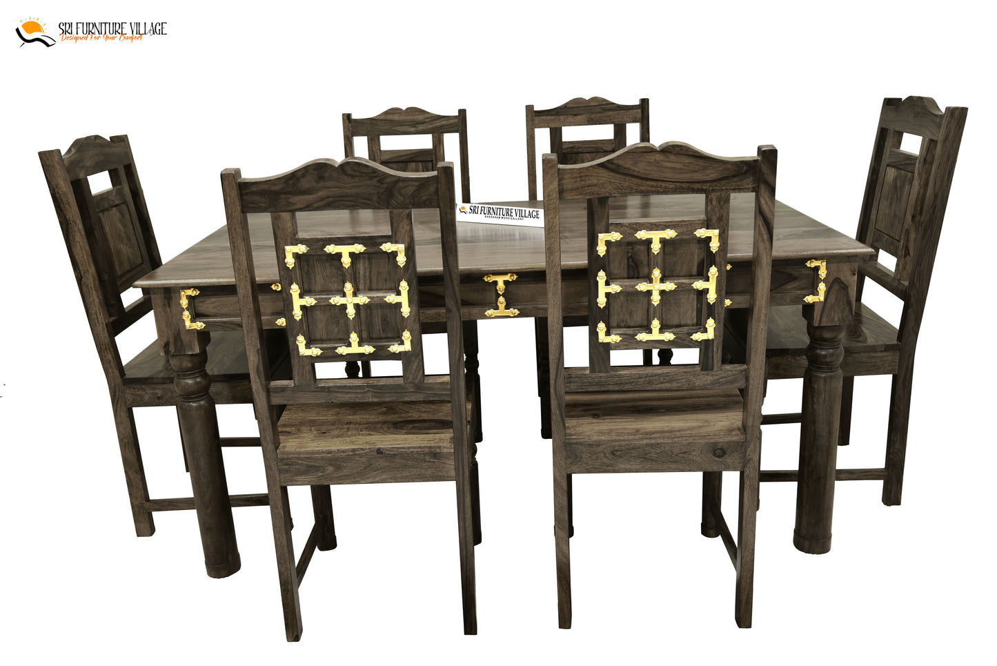 Stone 6 Seater Dining Table Set