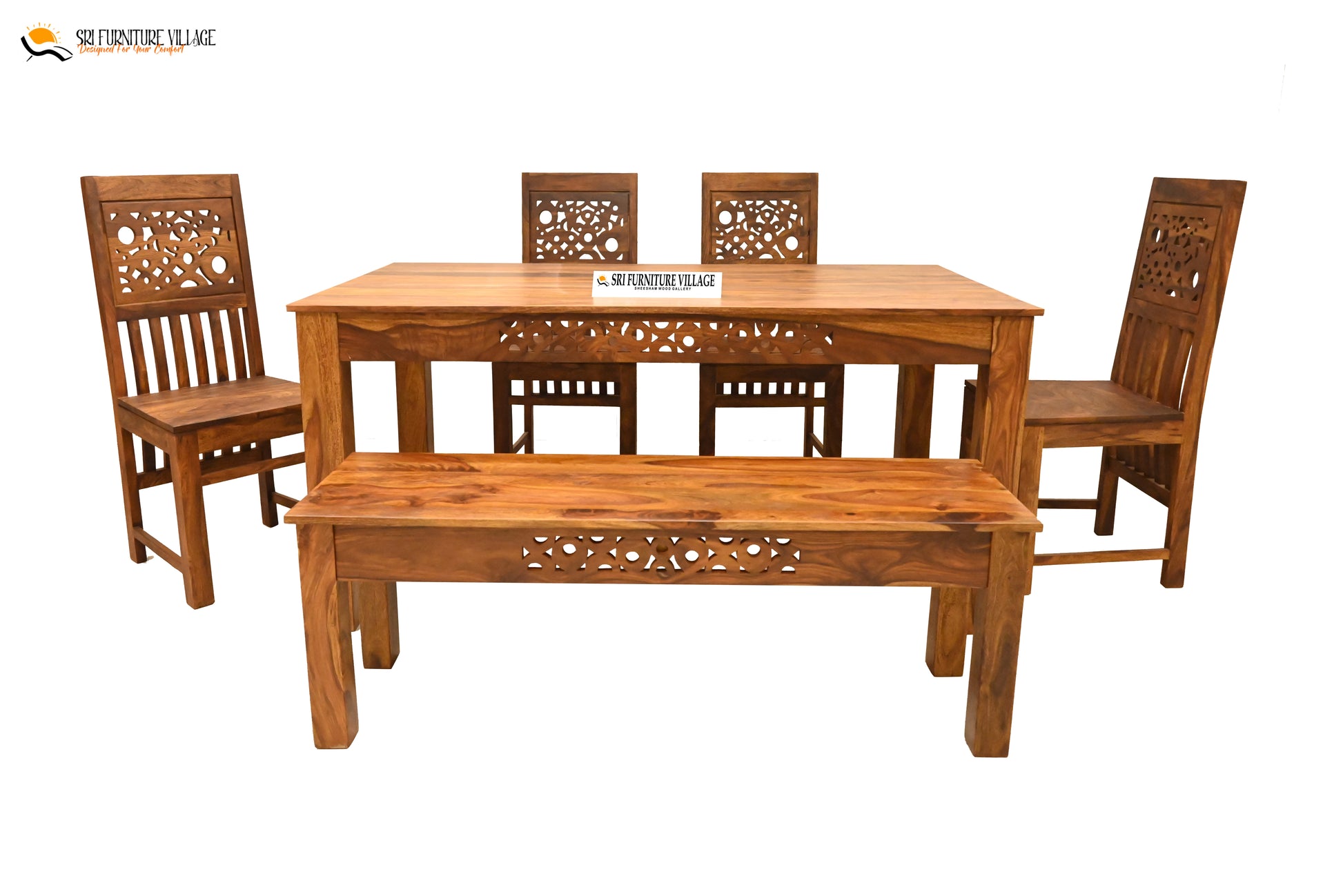 Natural / 6 Seater Dining Table Set