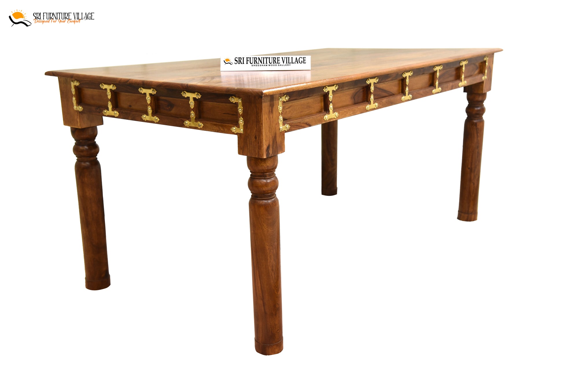 Natural 6 Seater Dining Table Set With Bench