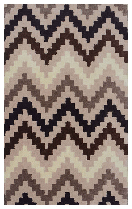 Brown Hand Tufted Wool Carpet - ICHT1042