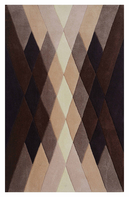 Brown Hand Tufted Wool Carpet - ICHT1122