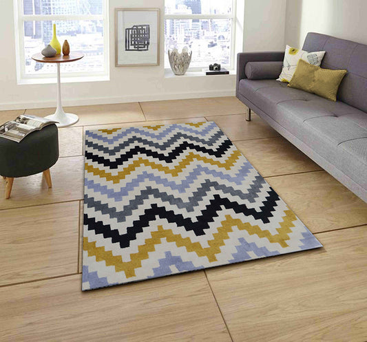 Yellow Hand Tufted Wool Carpet - ICHT1045