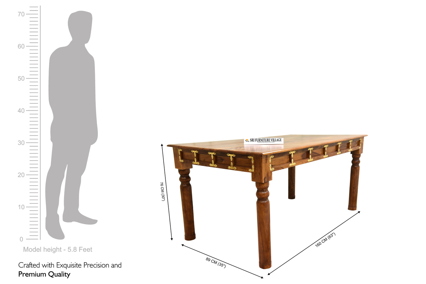 Natural 6 Seater Dining Table Set