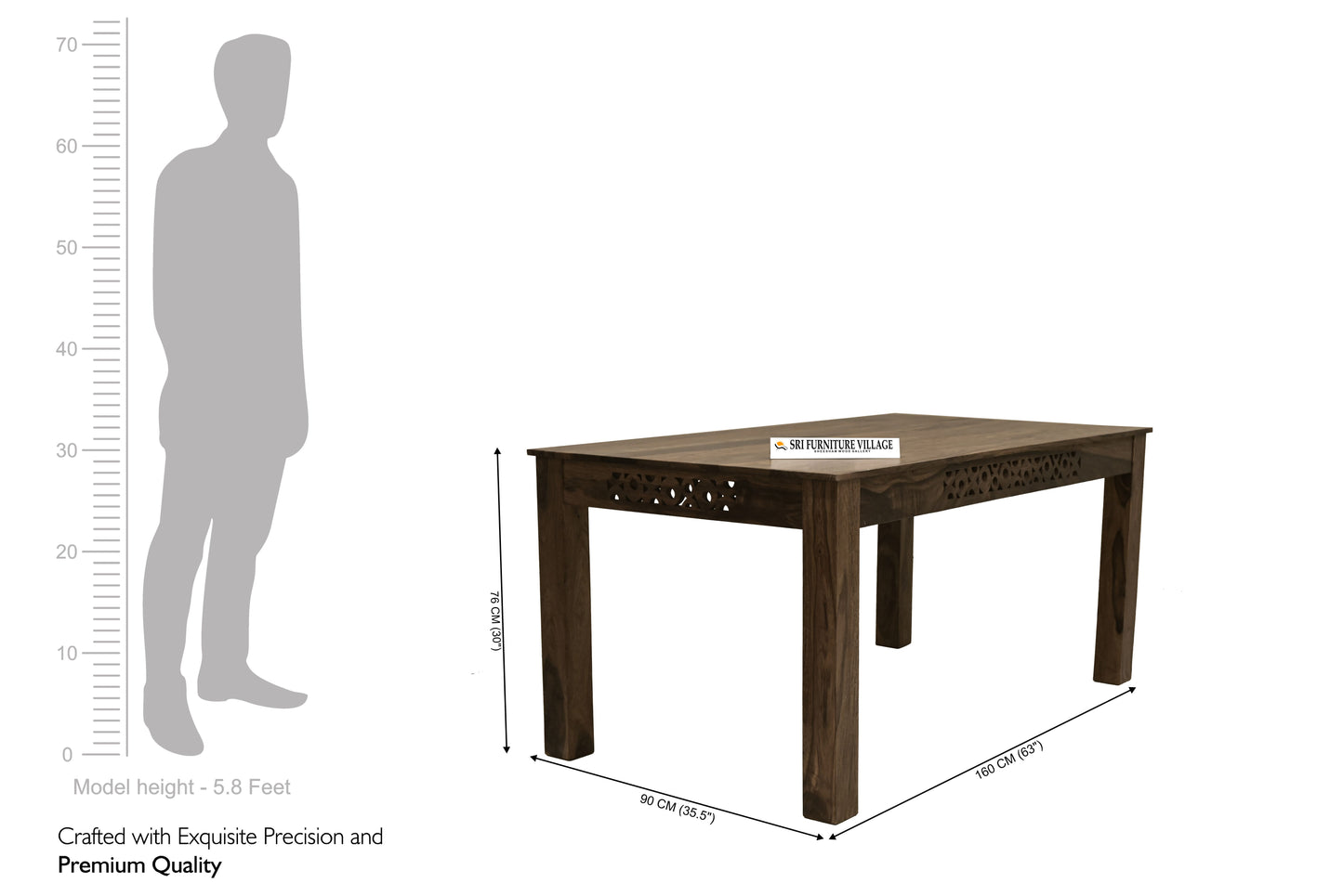 Stone / 6 Seater Dining Table Set