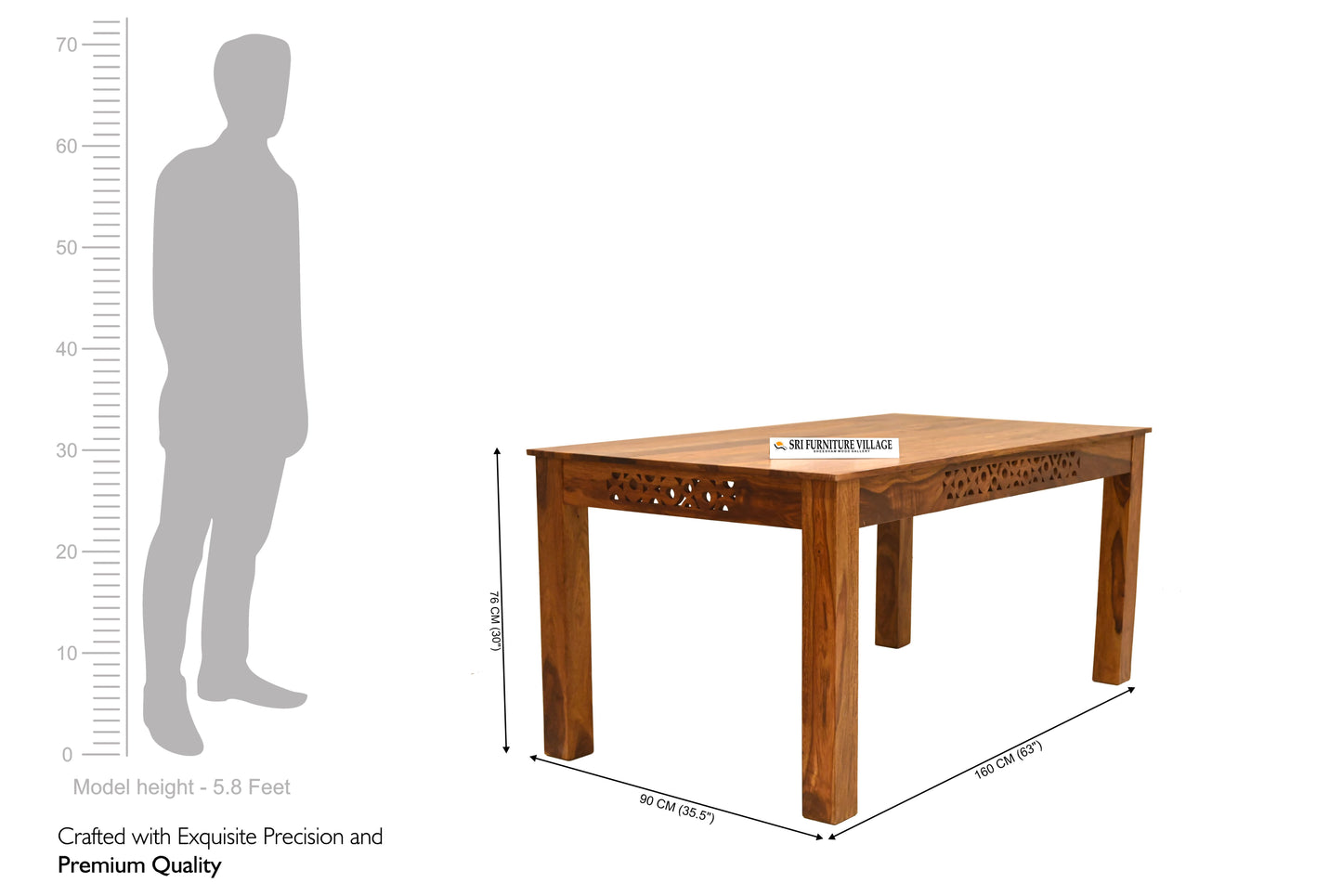 Natural / 6 Seater dining Table Only