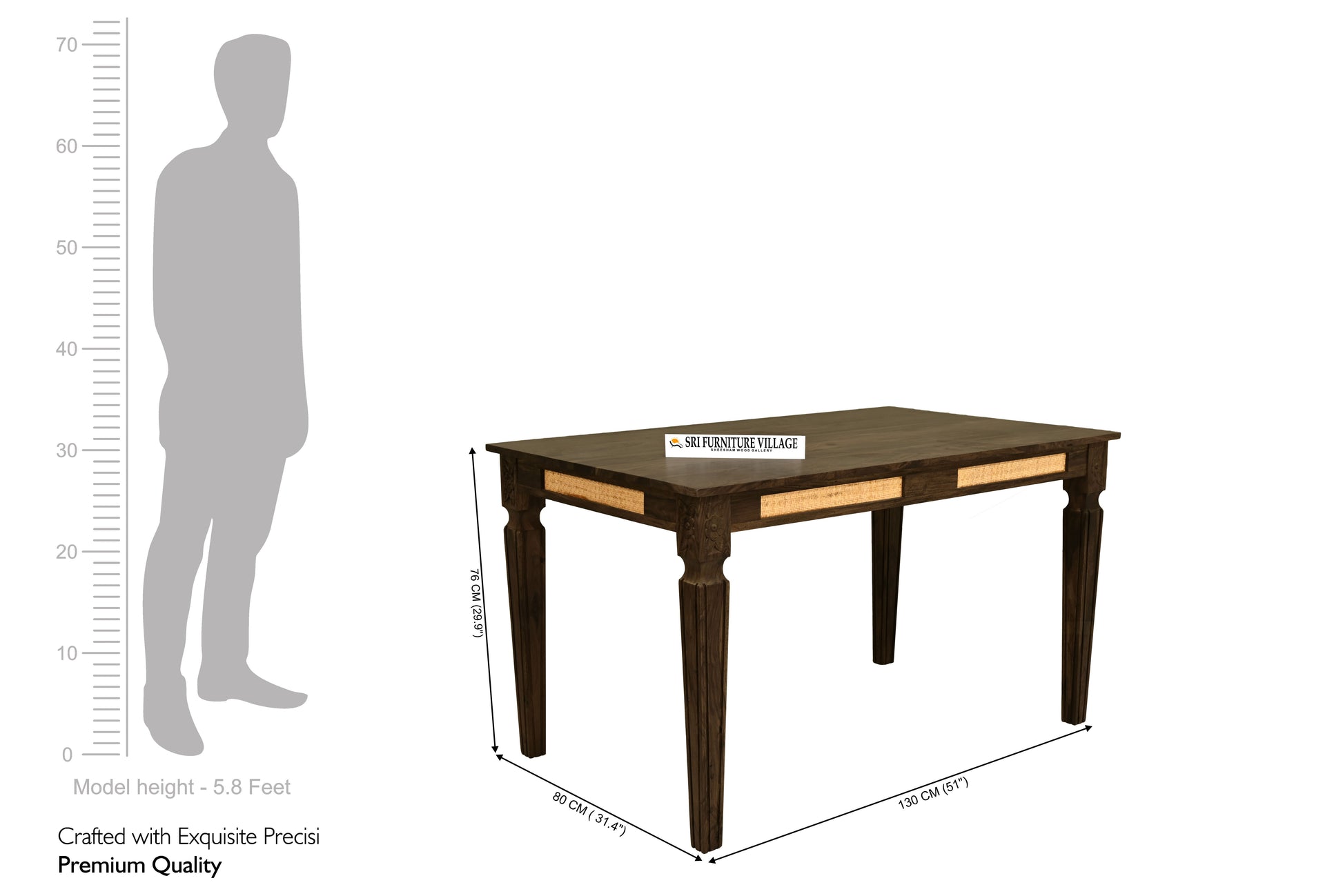 Stone / 4 Seater Dining Table Set 