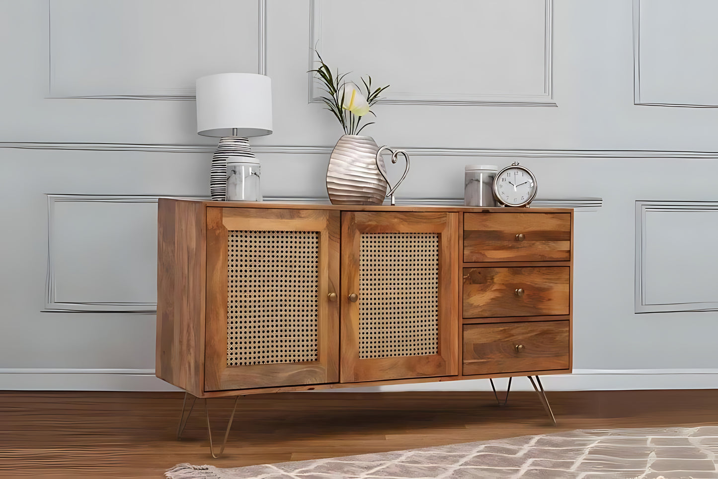 Credenza Mango Wood Sideboard Cabinet - MN1001