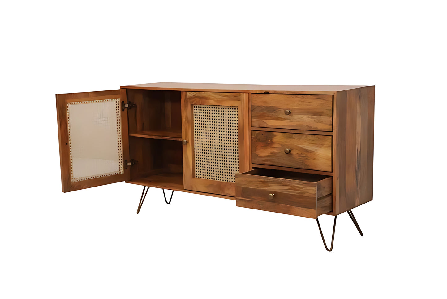 Credenza Mango Wood Sideboard Cabinet - MN1001