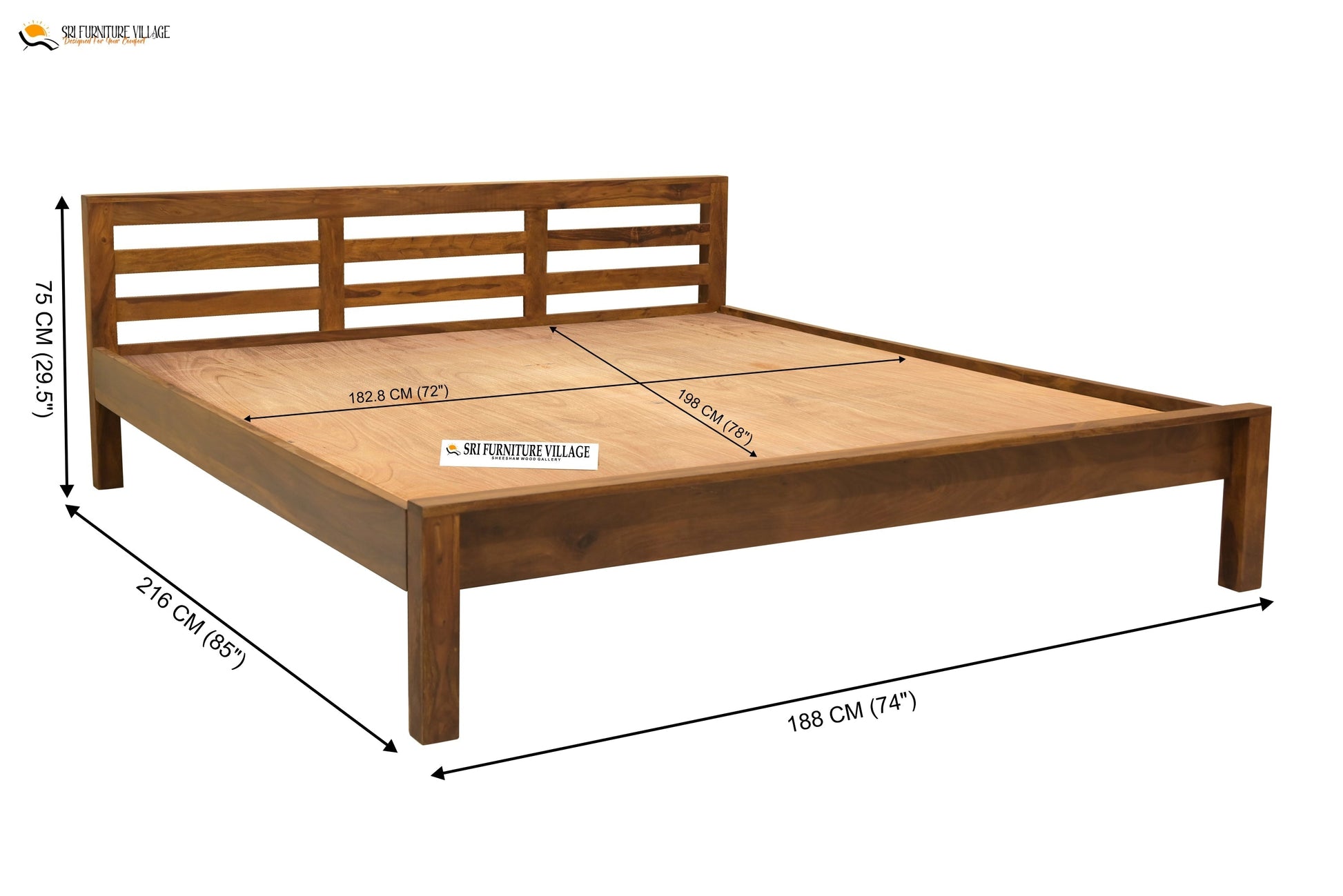 Natural / King Size Bed 