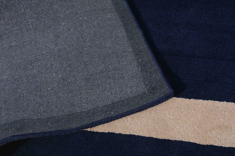 Blue Hand Tufted Wool Carpet - ICHT1149