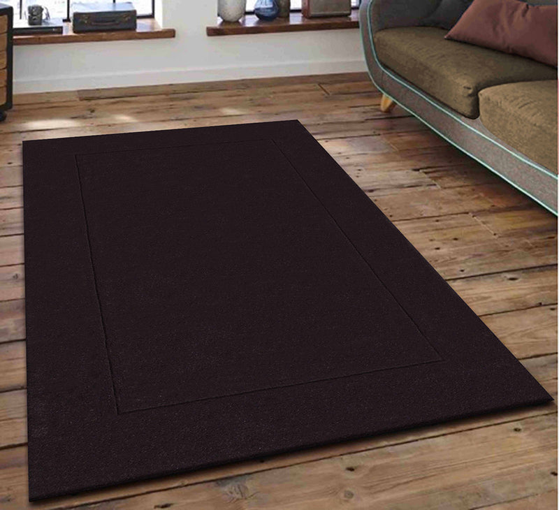 Brown Hand Tufted Wool Carpet  - ICHT1172