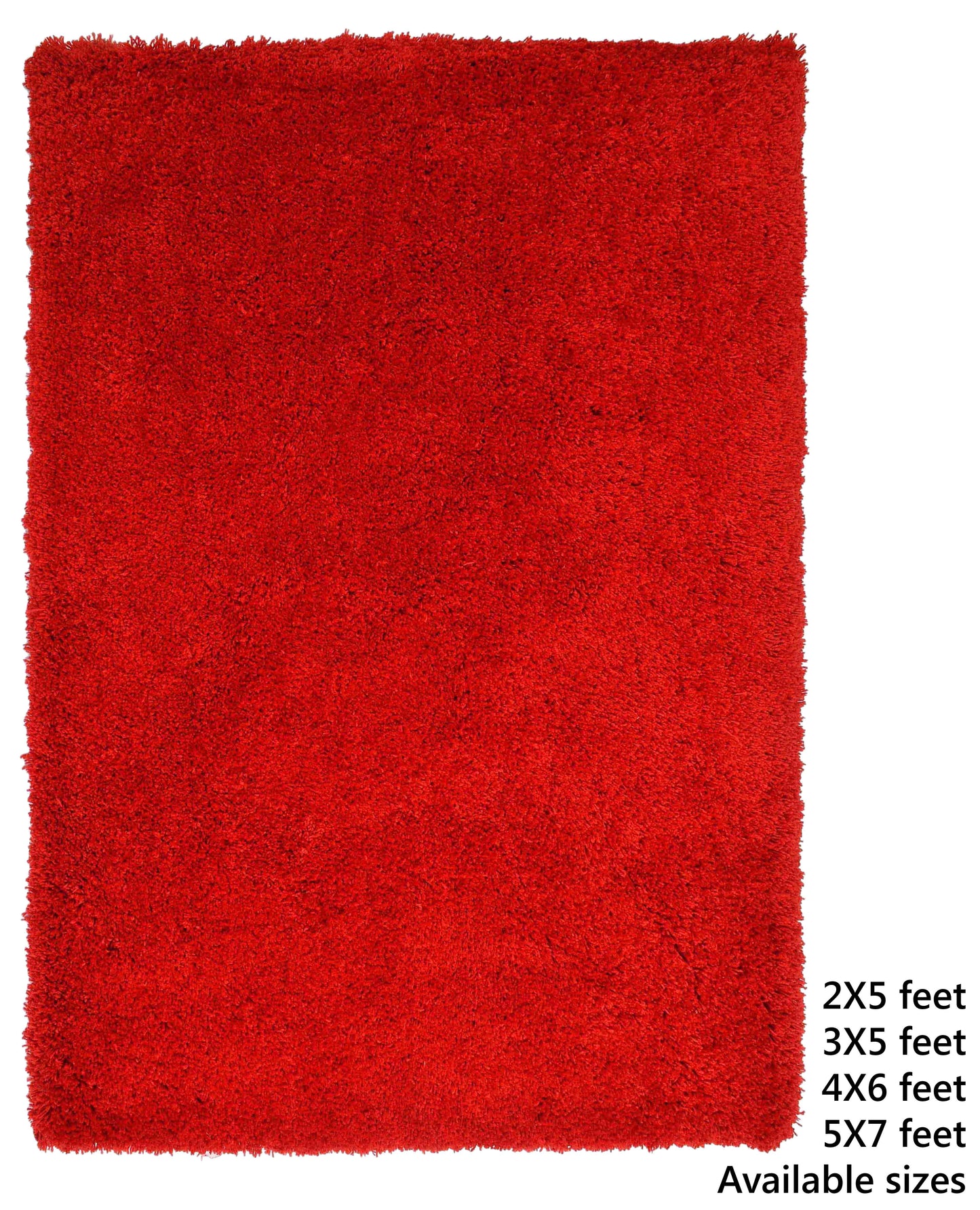 Presto Red Solid Soft Feel Anti-Skid Carpet - ICAS01