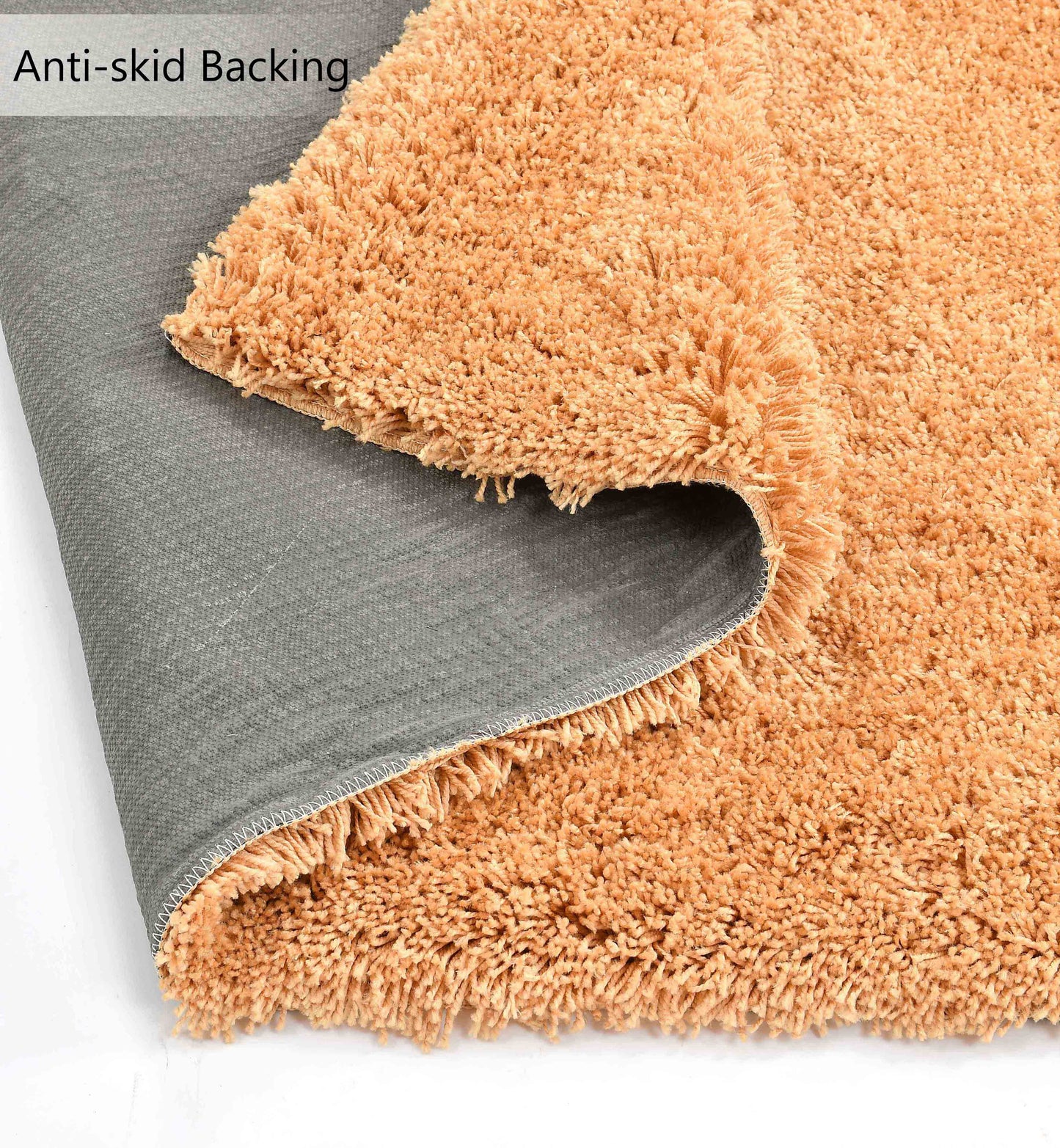 Presto Beige Solid Soft Feel Anti-Skid Carpet - ICAS03