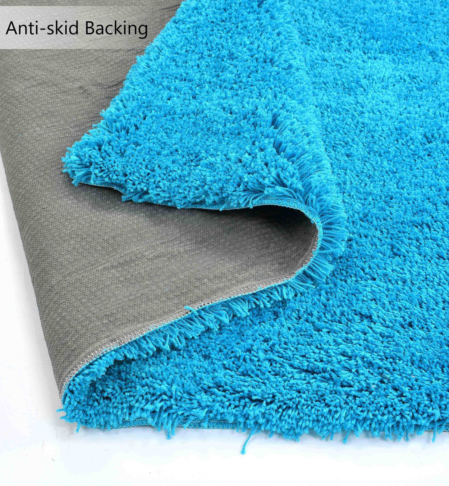 Presto Blue Solid Soft Feel Anti-Skid Carpet - ICAS09