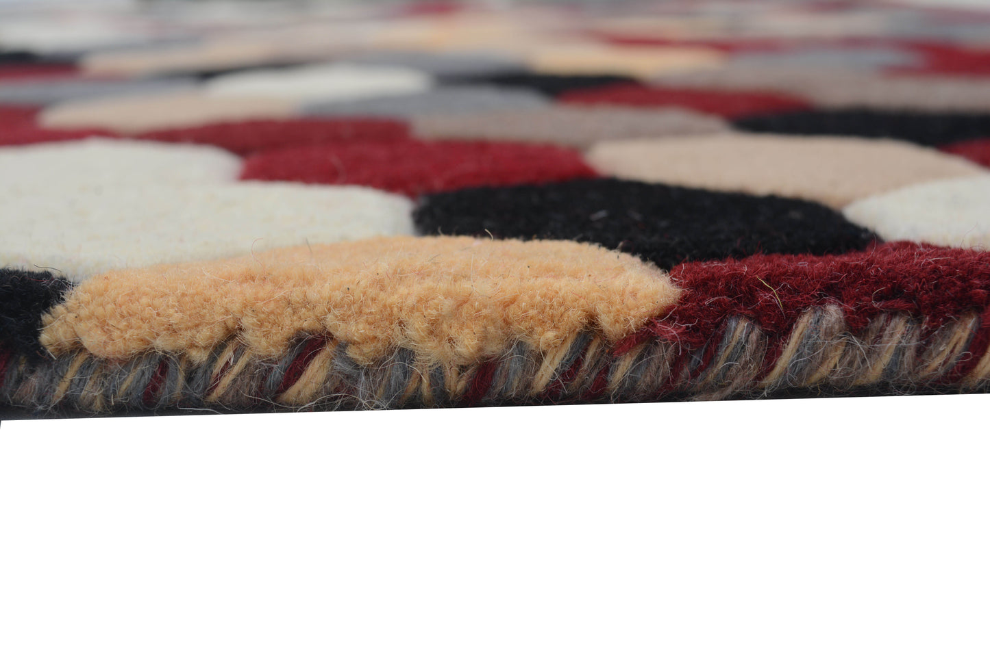 Red Hand Tufted Wool Carpet - ICHT1001