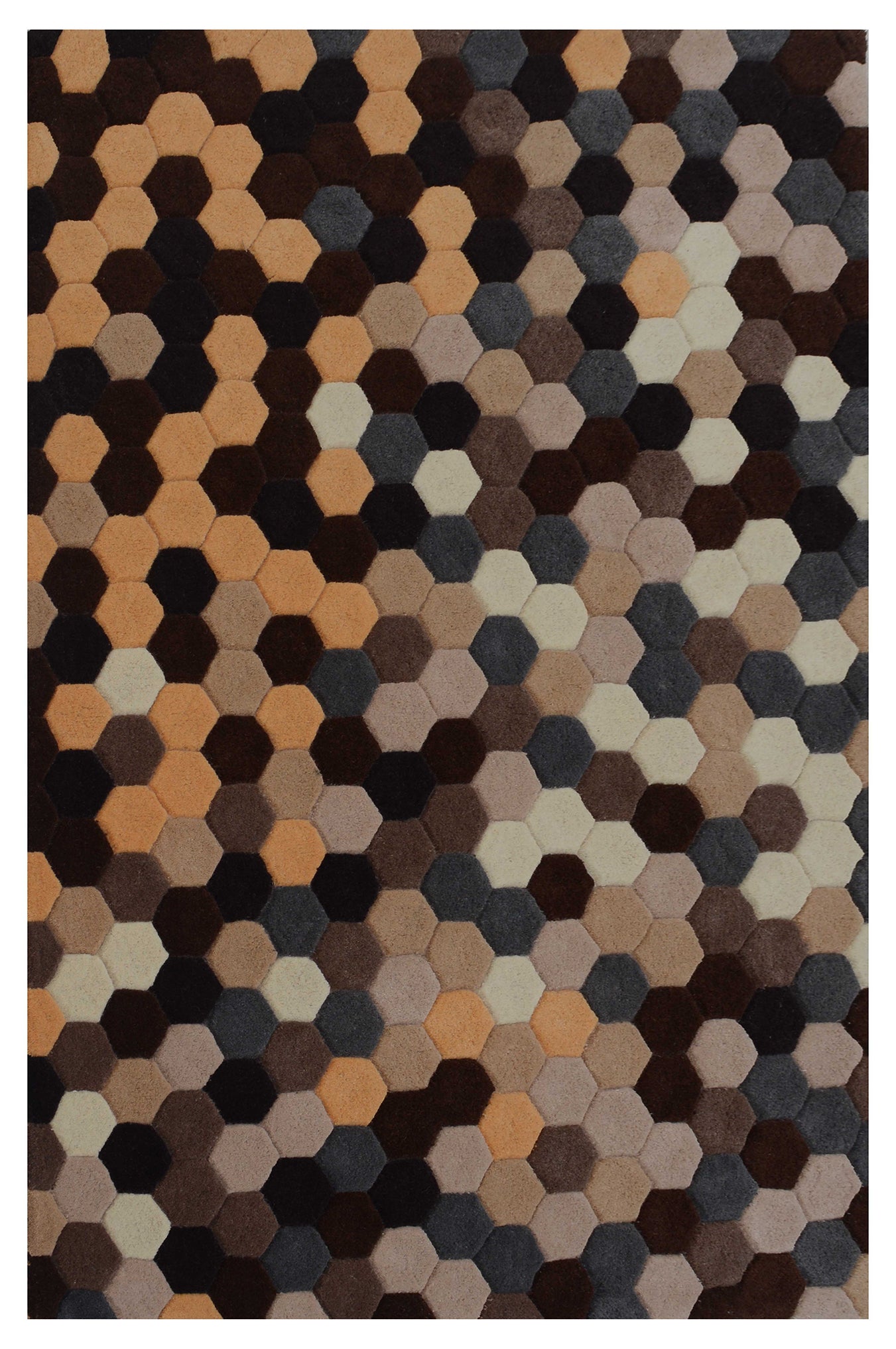 Brown Hand Tufted Wool Carpet - ICHT1002