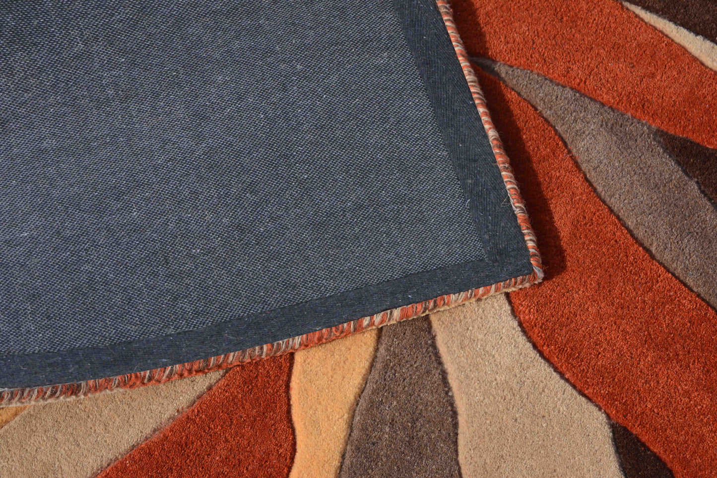 Orange Hand Tufted Wool Carpet - ICHT1035