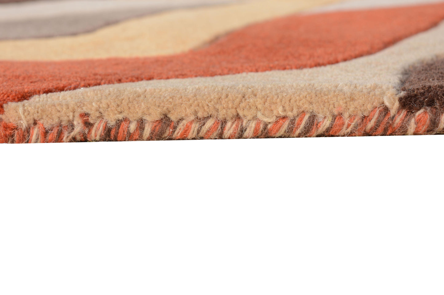 Orange Hand Tufted Wool Carpet - ICHT1035