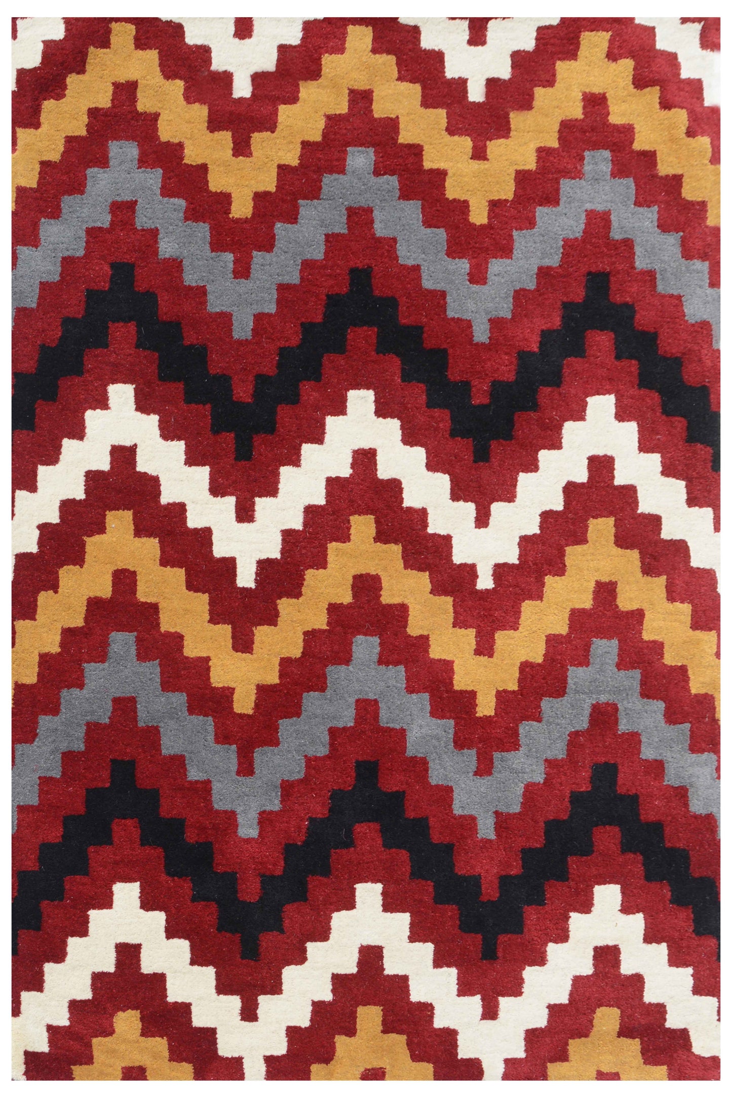 Red Hand Tufted Wool Carpet - ICHT1041