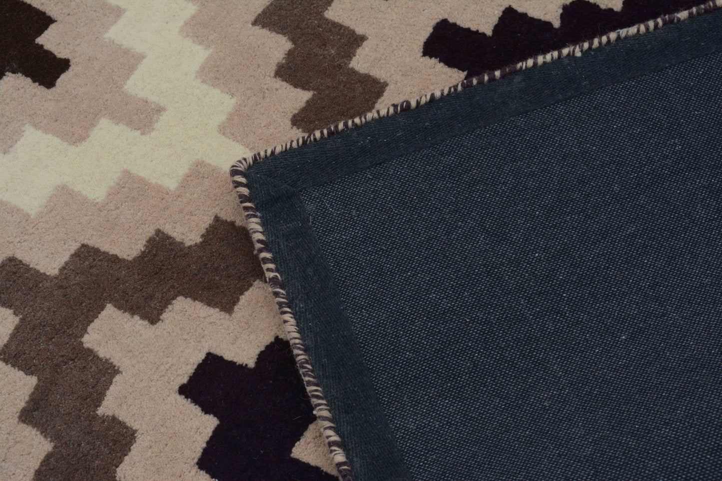 Brown Hand Tufted Wool Carpet - ICHT1042