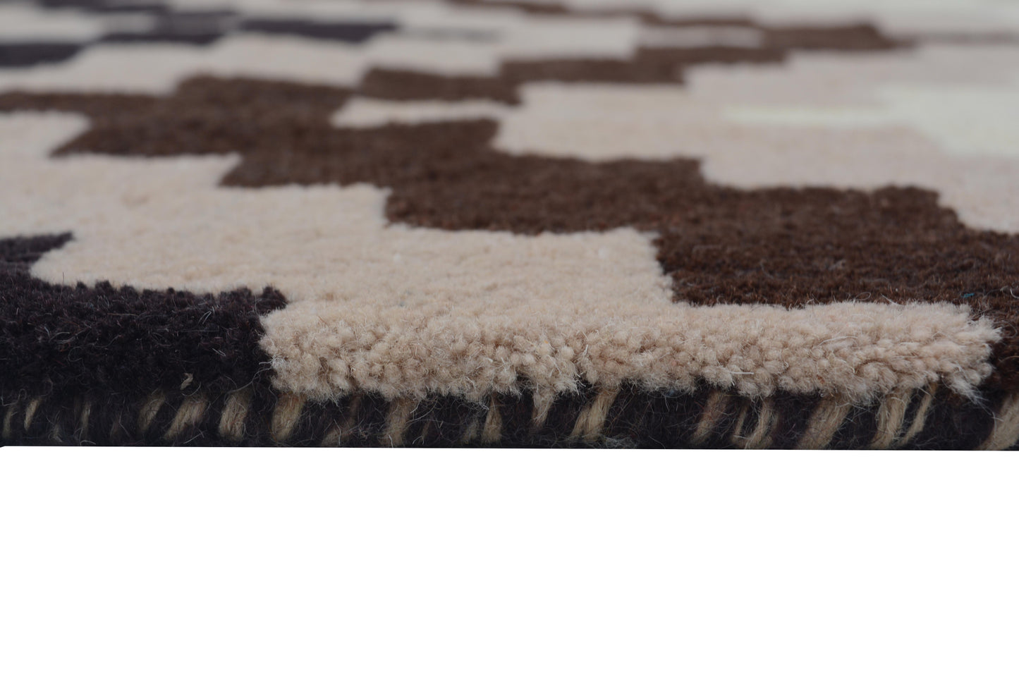 Brown Hand Tufted Wool Carpet - ICHT1042