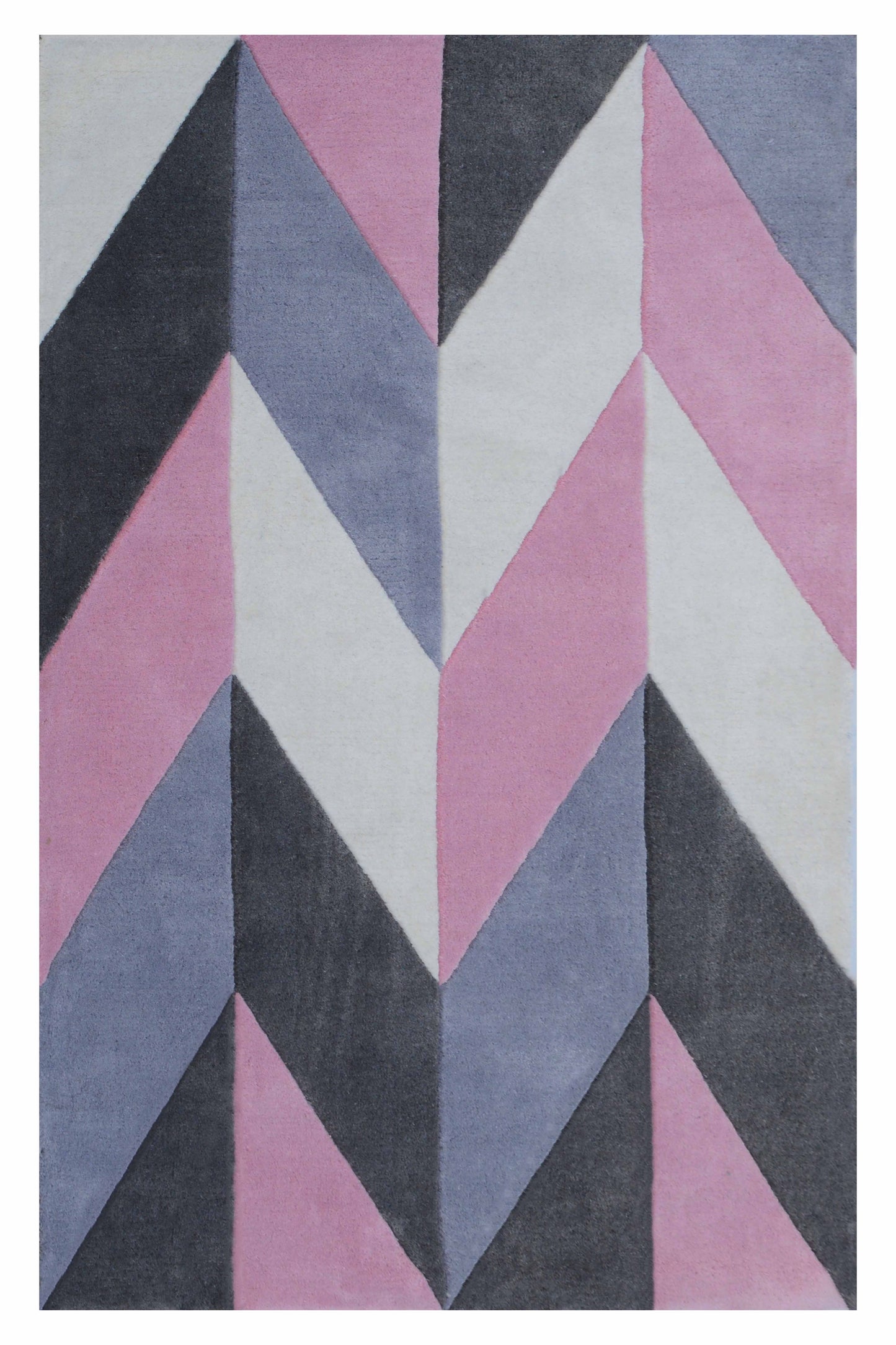 Pink Hand Tufted Wool Carpet - ICHT1054