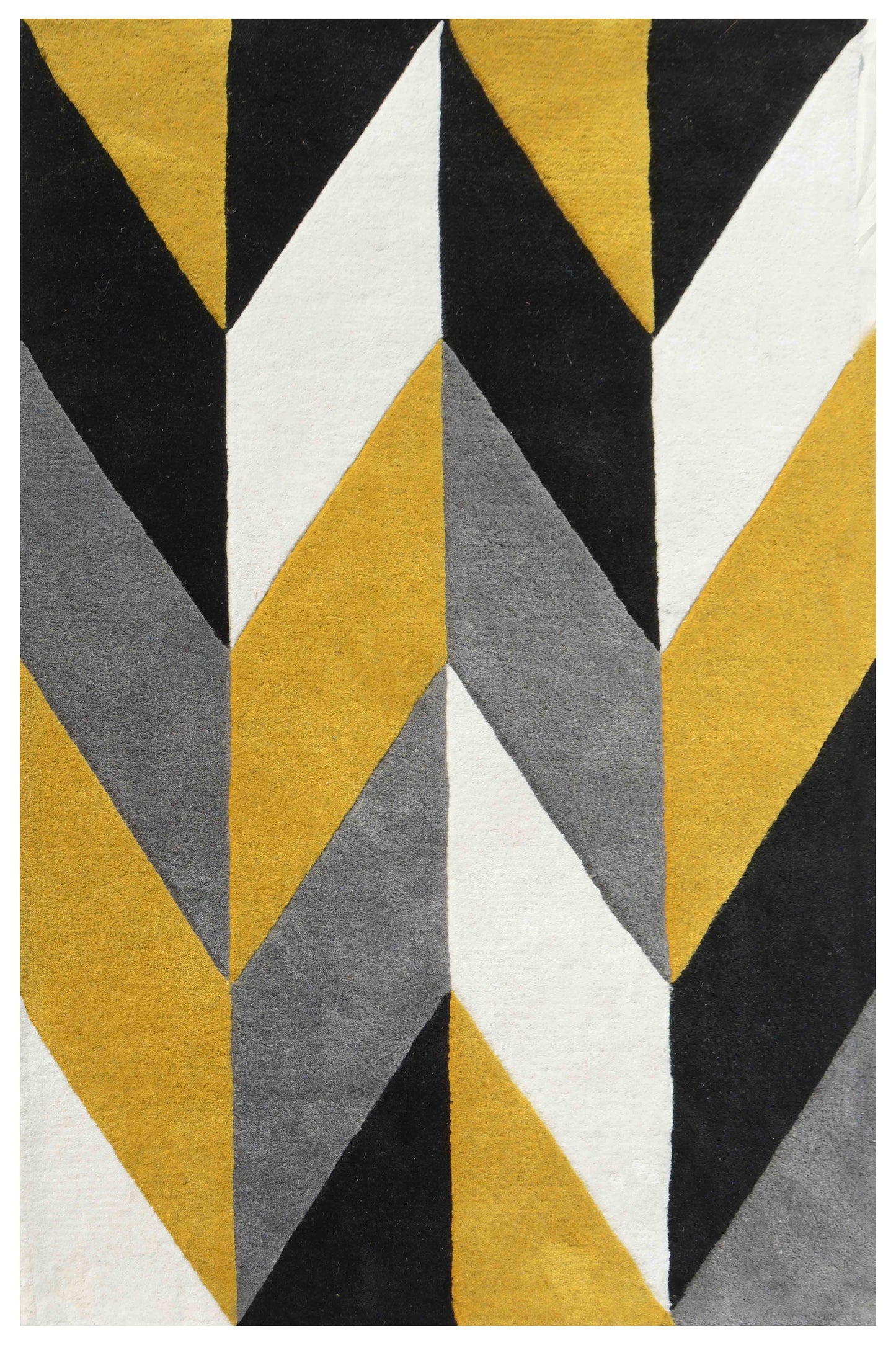 Yellow Hand Tufted Wool Carpet - ICHT1055