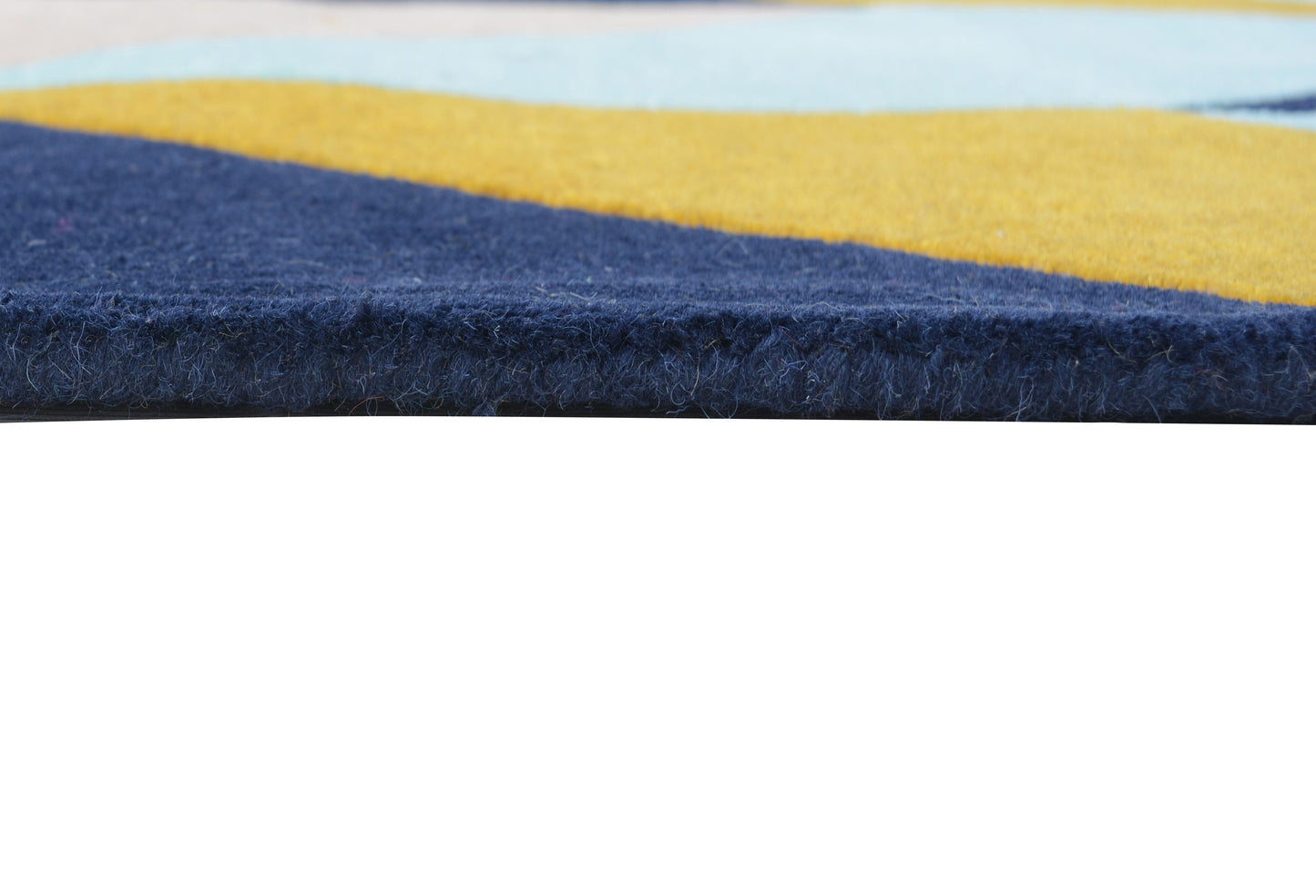 Blue Hand Tufted Wool Carpet - ICHT1059