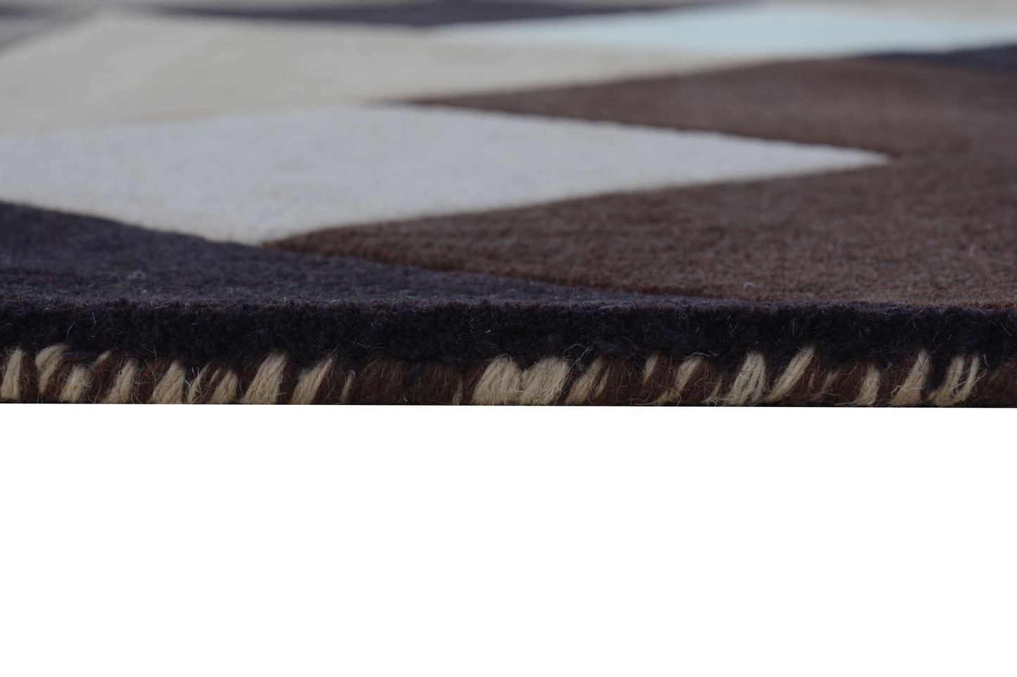 Brown Hand Tufted Wool Carpet - ICHT1072