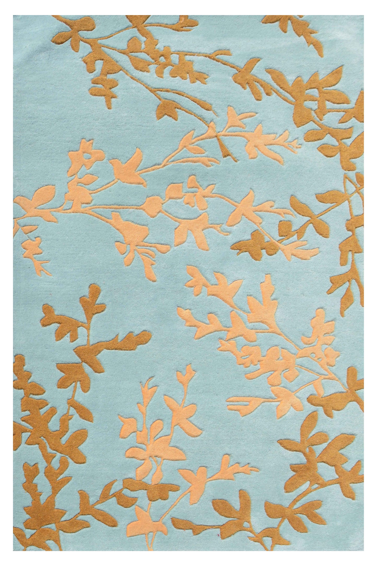 Blue Hand Tufted Wool Carpet - ICHT1103