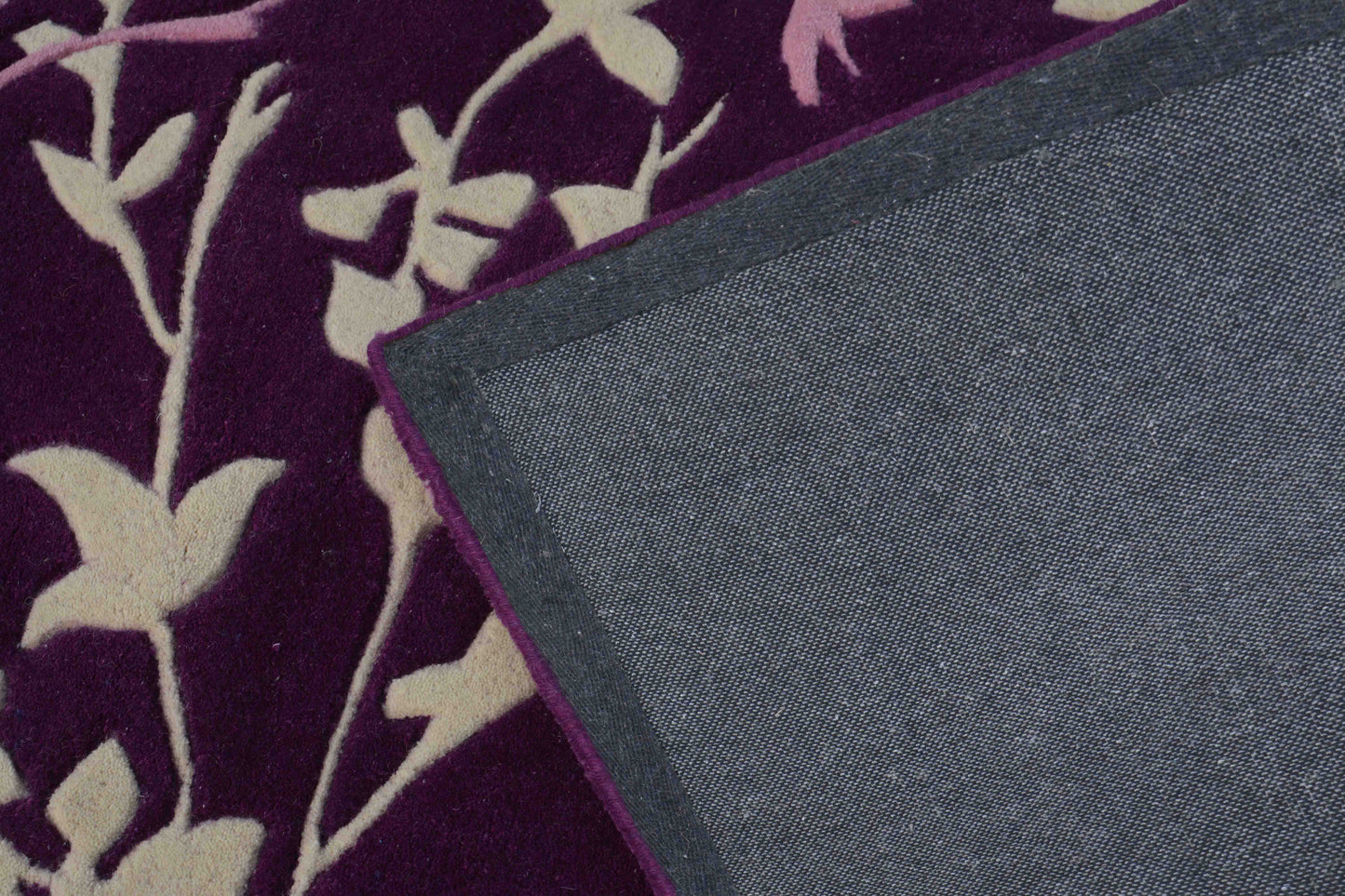 Purple Hand Tufted Wool Carpet - ICHT1104