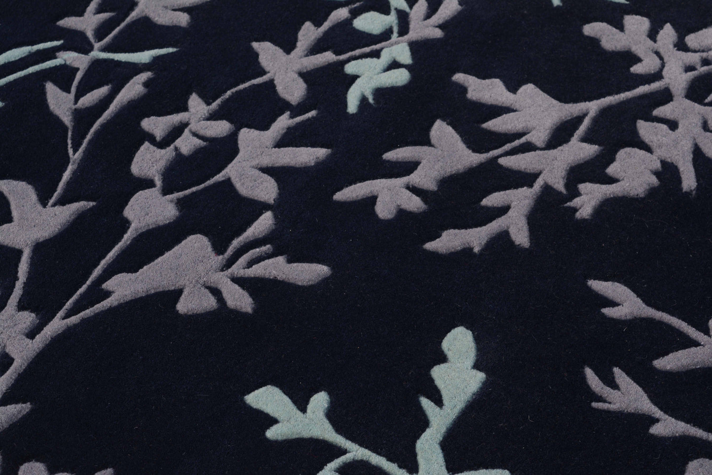 Blue Hand Tufted Wool Carpet - ICHT1109