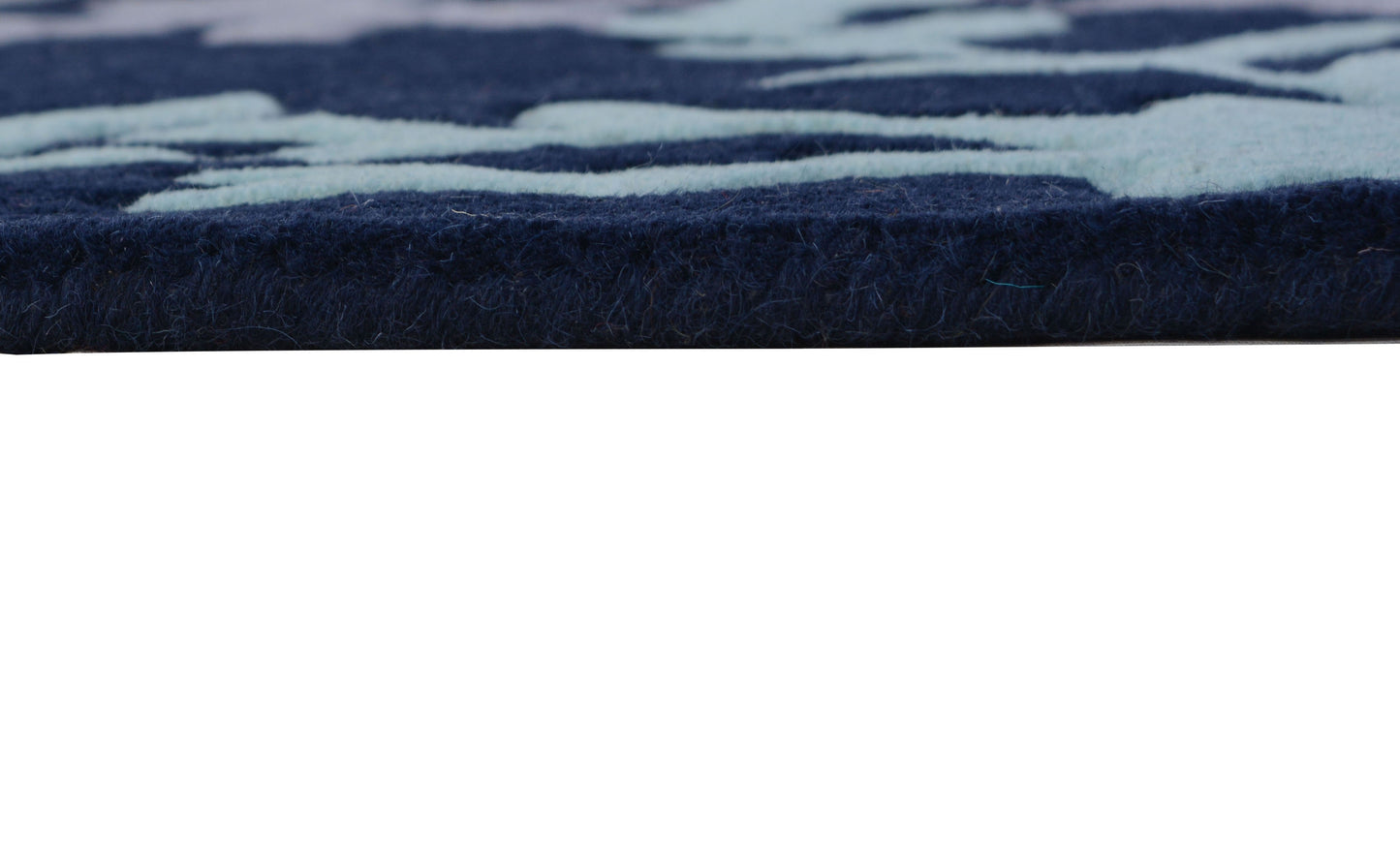 Blue Hand Tufted Wool Carpet - ICHT1109