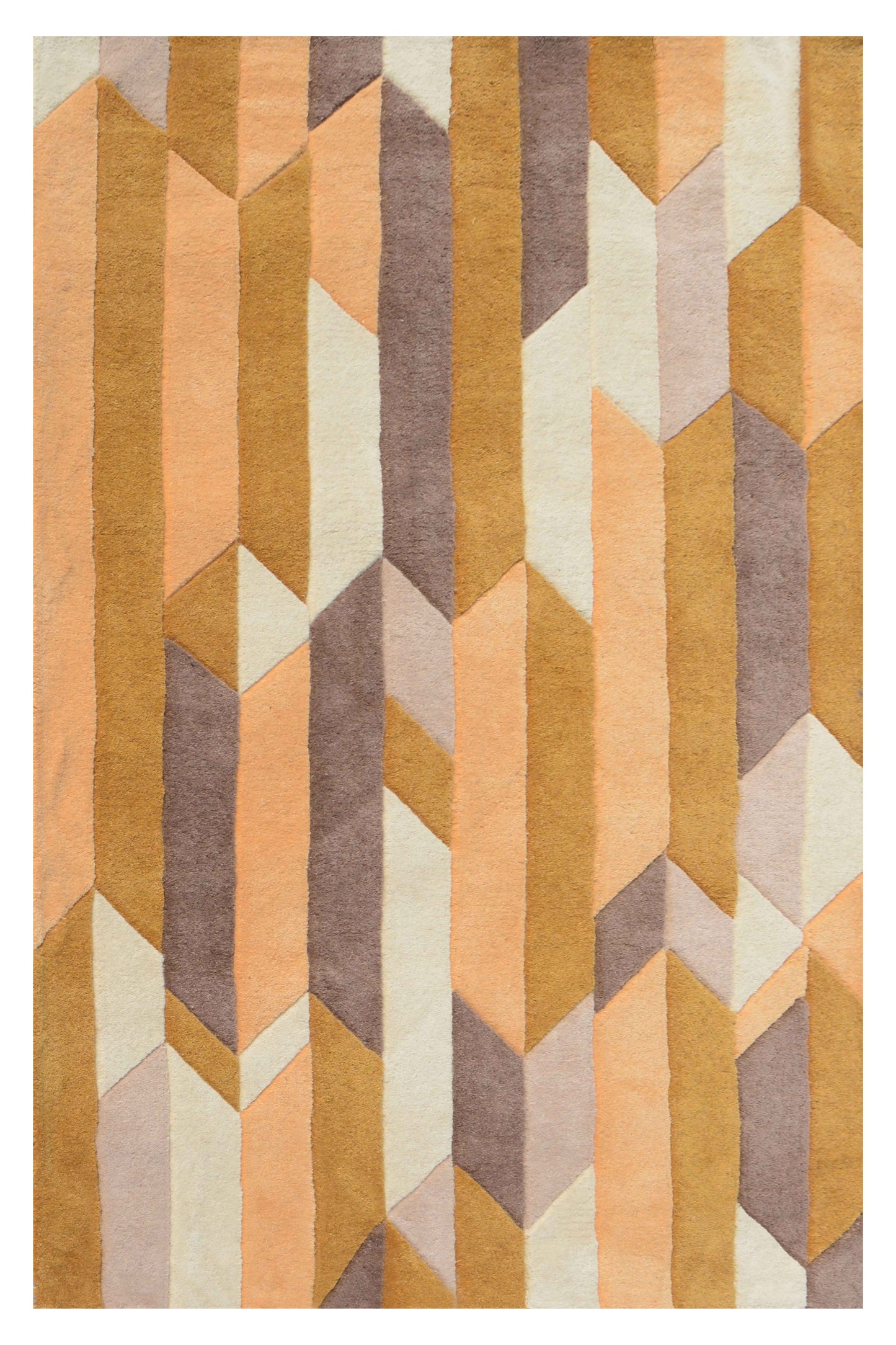 Gold Hand Tufted Wool Carpet - ICHT1133