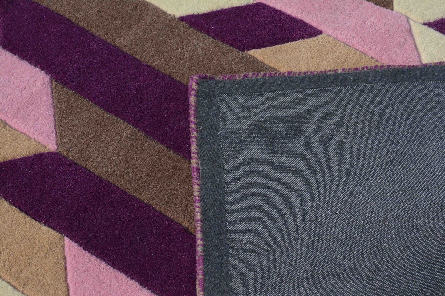 Purple Hand Tufted Wool Carpet - ICHT1137