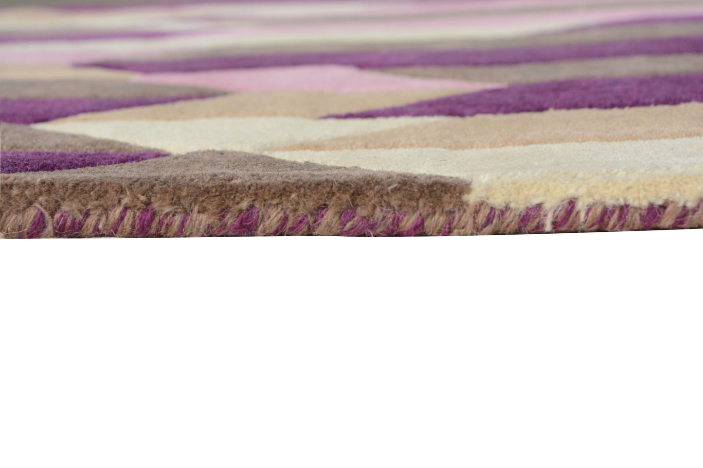 Purple Hand Tufted Wool Carpet - ICHT1137