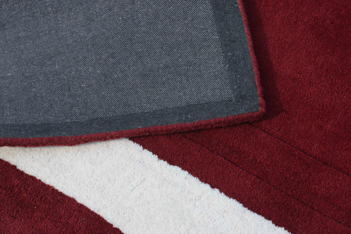 Maroon Hand Tufted Wool Carpet - ICHT1141