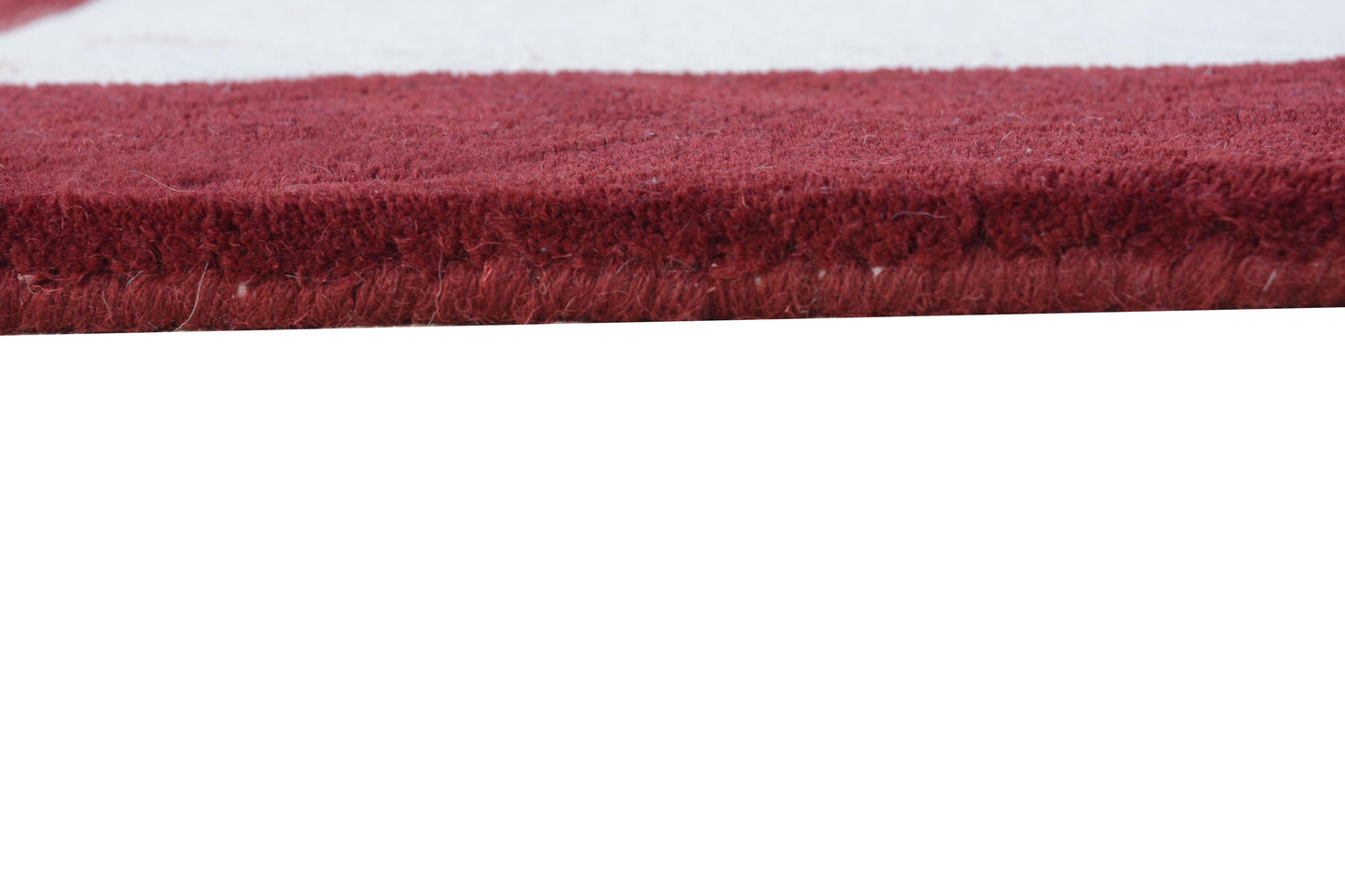 Maroon Hand Tufted Wool Carpet - ICHT1141