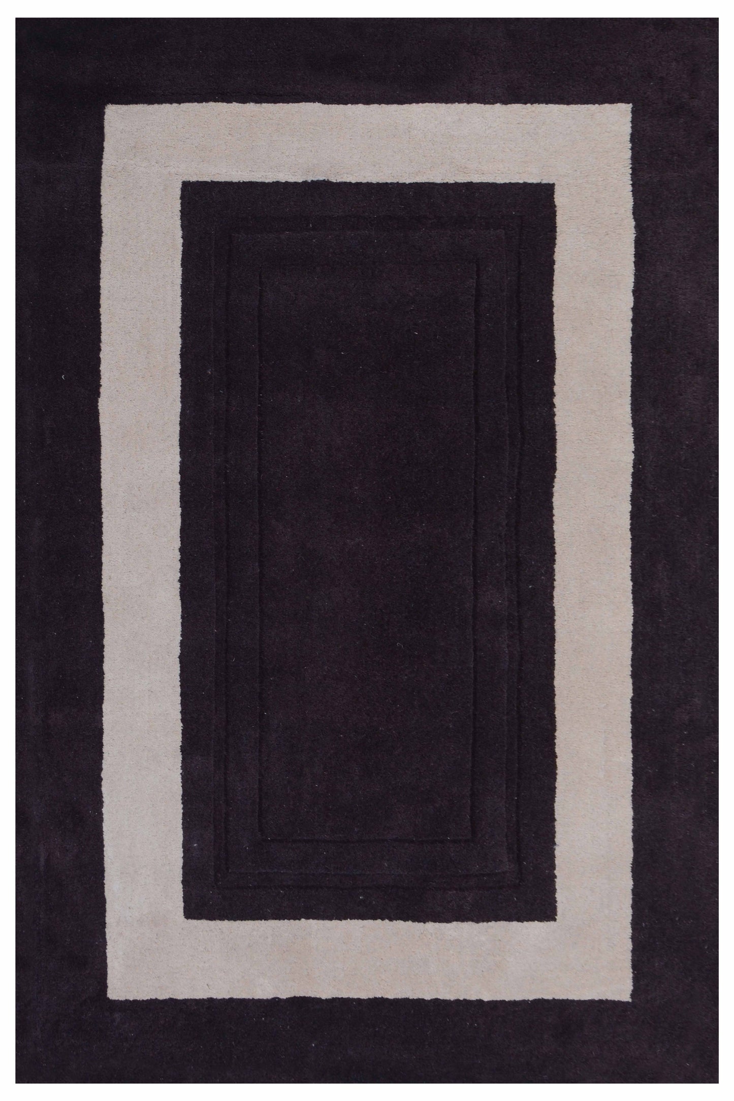 Brown Hand Tufted Wool Carpet - ICHT1142