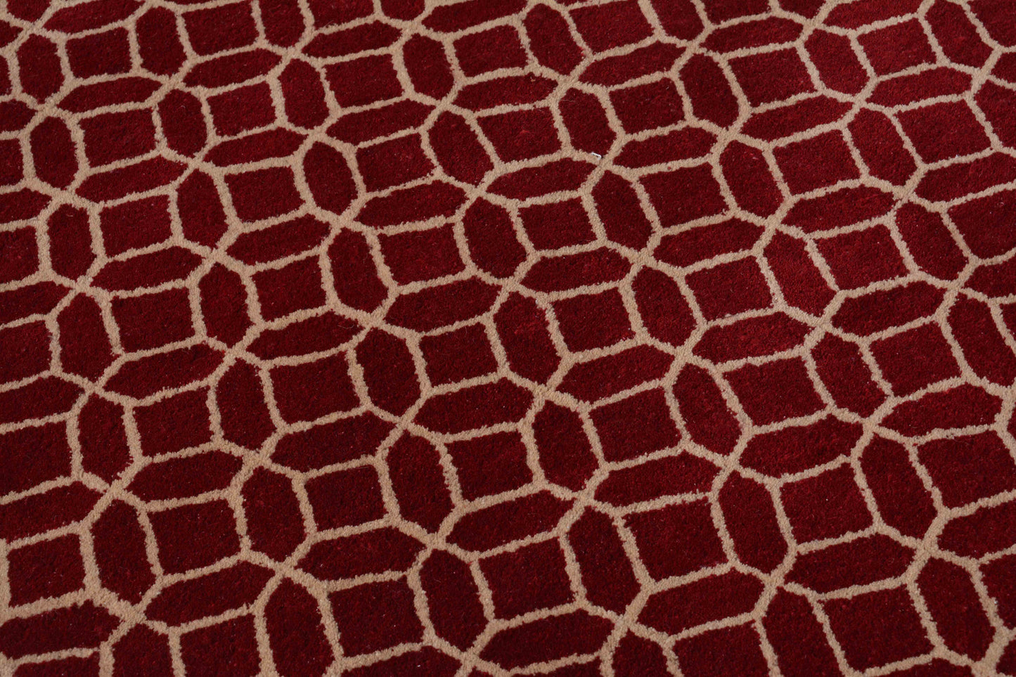 Red Hand Tufted Wool Carpet - ICHT1151