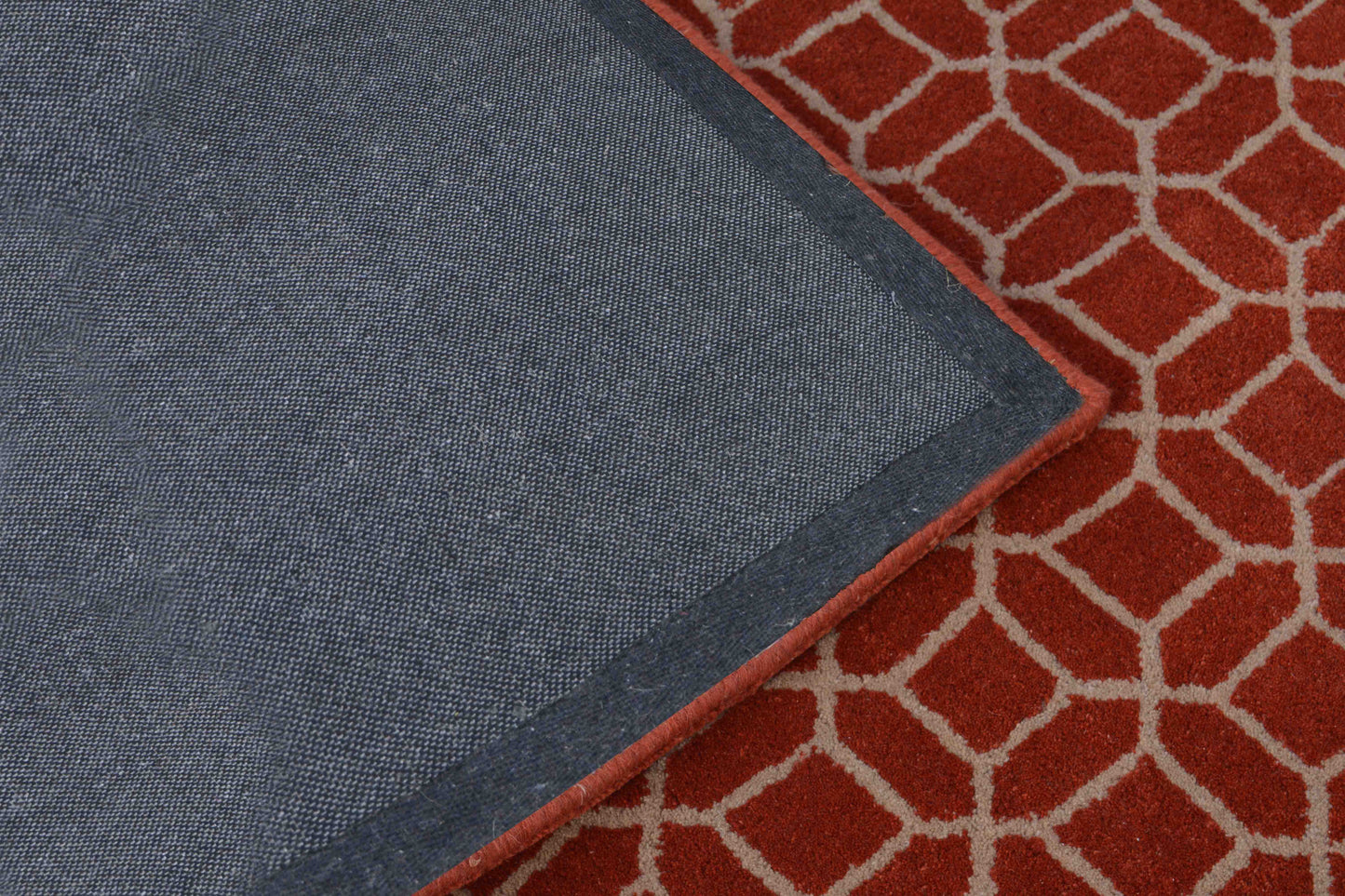 Orange Hand Tufted Wool Carpet - ICHT1156