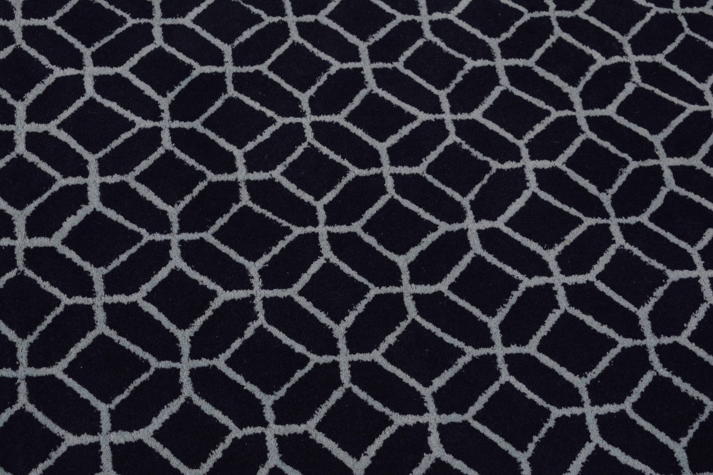 Blue Hand Tufted Wool Carpet - ICHT1159