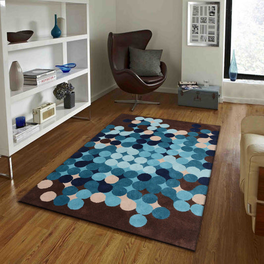 Brown Hand Tufted Wool Carpet  - ICHT1162